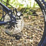 Guide to bike gears: Bike gears explained. Picture of the rear cassette bike gears from the other side of the bike wheel.